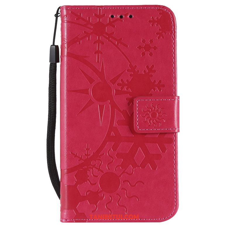 Etui Huawei Y6 2018 Miękki Skórzany Futerał Telefon Komórkowy, Obudowa Huawei Y6 2018 Ochraniacz Różowe