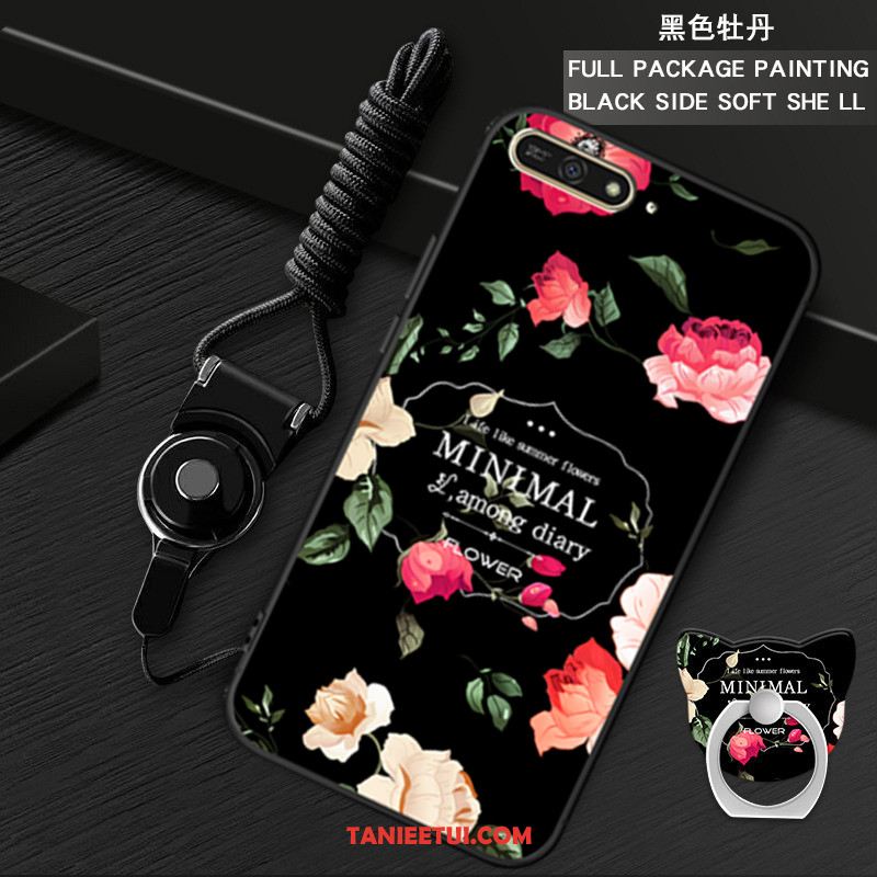 Etui Huawei Y6 2018 Ochraniacz Ring Czarny, Futerał Huawei Y6 2018 Telefon Komórkowy