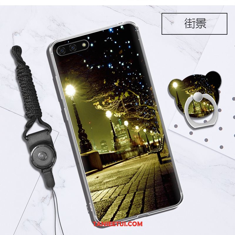 Etui Huawei Y6 2018 Purpurowy Wiszące Ozdoby Telefon Komórkowy, Futerał Huawei Y6 2018 Kreatywne