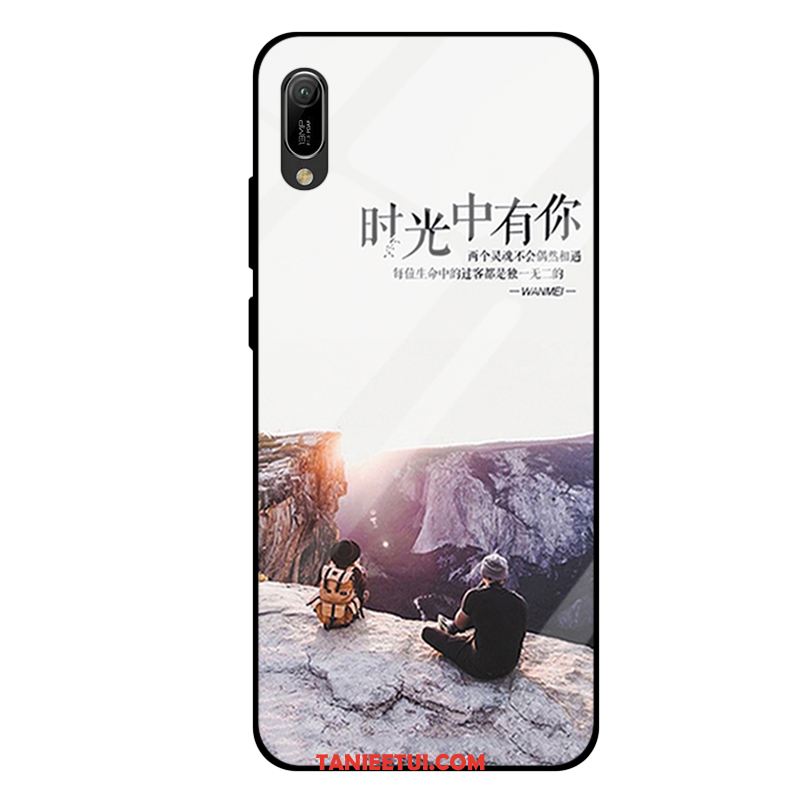Etui Huawei Y6 2019 Telefon Komórkowy Szkło Hartowane Purpurowy, Pokrowce Huawei Y6 2019 Lustro Moda All Inclusive