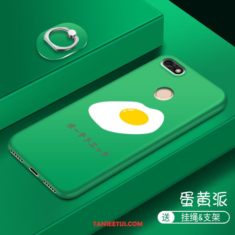 Etui Huawei Y6 Pro 2017 Kreskówka Miękki Kolor, Obudowa Huawei Y6 Pro 2017 Telefon Komórkowy Zielony Wspornik
