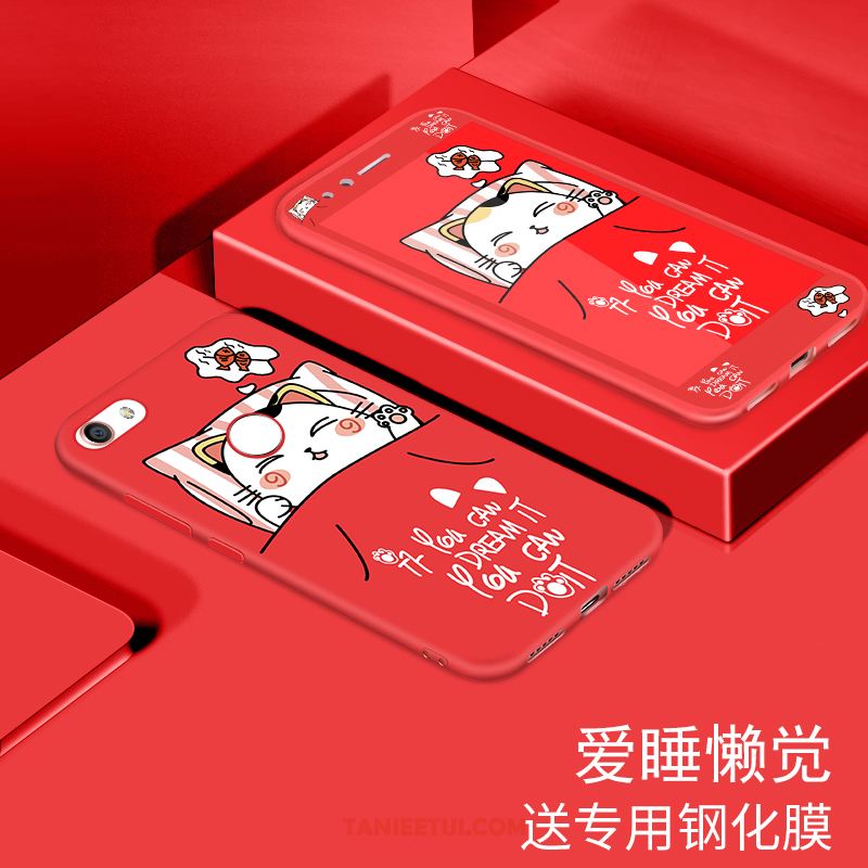 Etui Huawei Y6 Pro 2017 Piękny Filmy Miękki, Pokrowce Huawei Y6 Pro 2017 Szkło Hartowane Czerwony Telefon Komórkowy