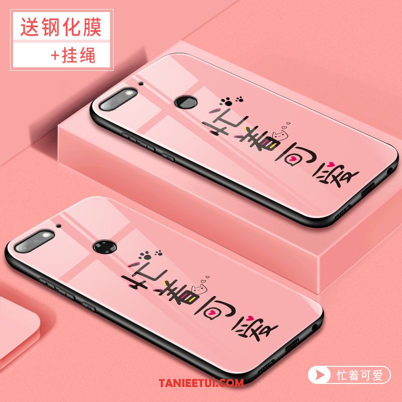 Etui Huawei Y7 2018 Telefon Komórkowy Szkło Hartowane Czerwony, Futerał Huawei Y7 2018 Filmy Tendencja