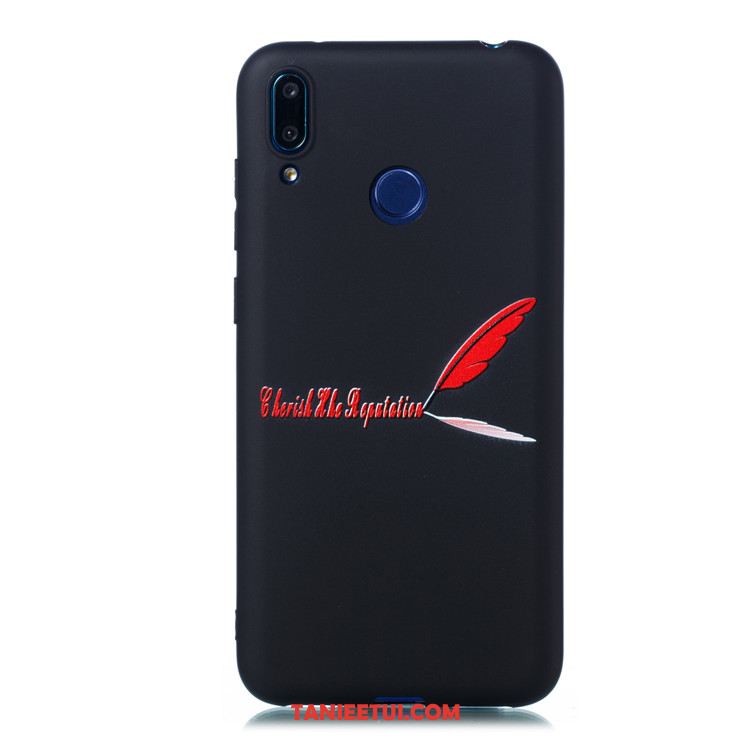 Etui Huawei Y7 2019 Nubuku Czarny Telefon Komórkowy, Pokrowce Huawei Y7 2019 Miękki Anti-fall Cienkie