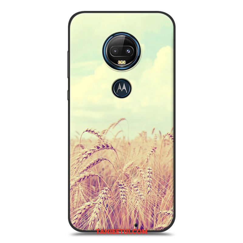 Etui Moto G7 Plus Telefon Komórkowy Nubuku Czarny, Pokrowce Moto G7 Plus All Inclusive Kolor Ochraniacz