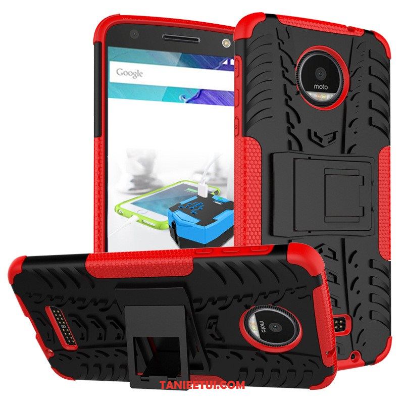Etui Moto X4 Wspornik Czerwony Wzór, Obudowa Moto X4 Telefon Komórkowy Ochraniacz Anti-fall