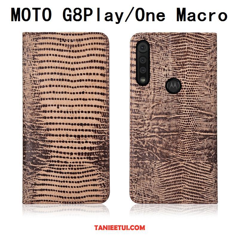 Etui Motorola One Macro Silikonowe Telefon Komórkowy Anti-fall, Obudowa Motorola One Macro All Inclusive Ochraniacz Skórzany Futerał Braun