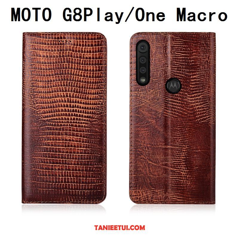 Etui Motorola One Macro Silikonowe Telefon Komórkowy Anti-fall, Obudowa Motorola One Macro All Inclusive Ochraniacz Skórzany Futerał Braun