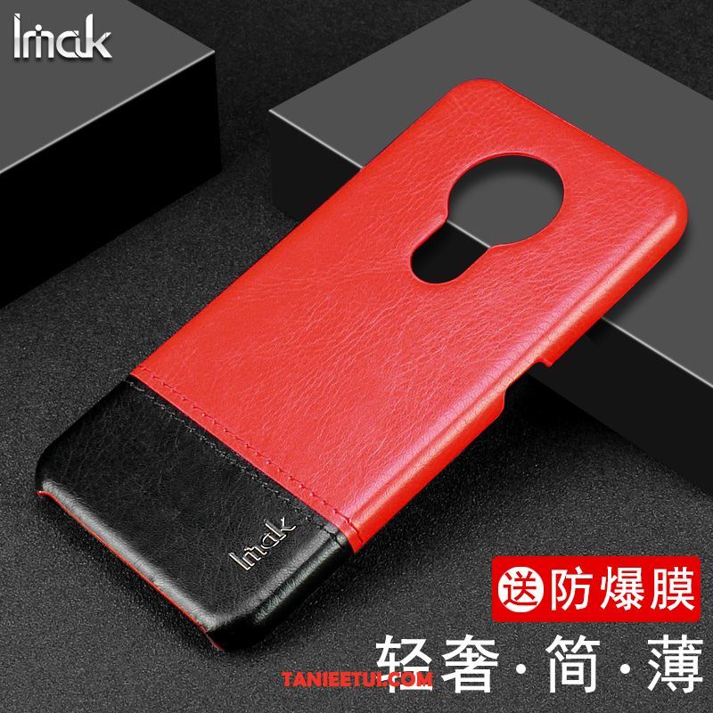 Etui Nokia 6.2 Ochraniacz Proste Czerwony, Pokrowce Nokia 6.2 Skóra Telefon Komórkowy Skórzany Futerał