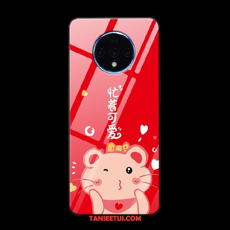 Etui Oneplus 7t Telefon Komórkowy Szkło Dostosowane, Futerał Oneplus 7t Czerwony Rat
