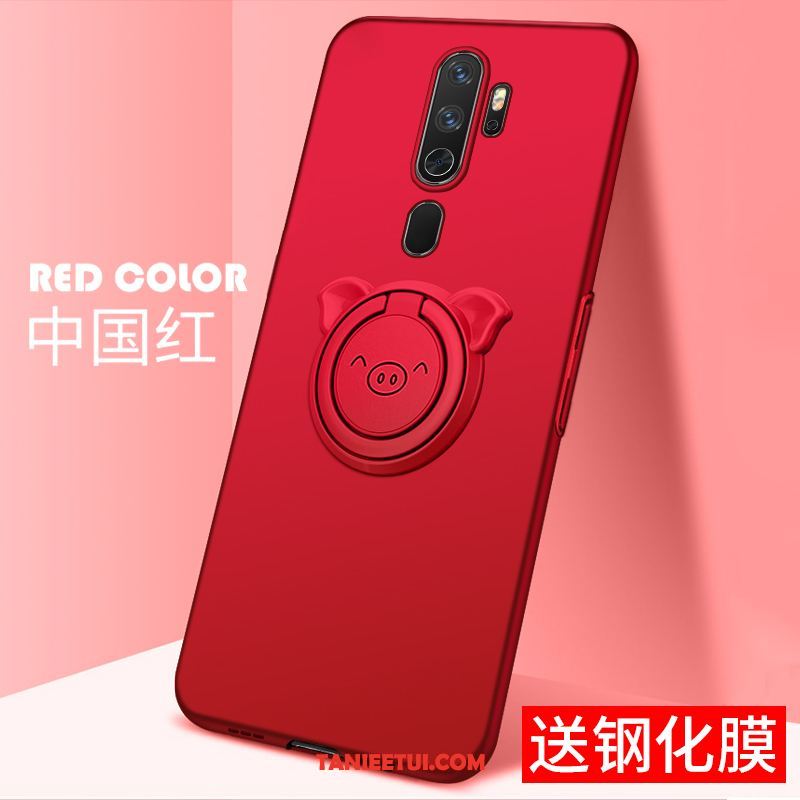 Etui Oppo A9 2020 Cienkie Wspornik Czerwony, Futerał Oppo A9 2020 Różowe Złoto Telefon Komórkowy Magnetyzm