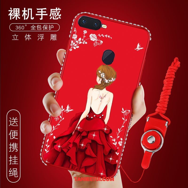 Etui Oppo F9 Starry Telefon Komórkowy Silikonowe Czerwony Netto, Futerał Oppo F9 Starry Anti-fall Miękki Kreatywne