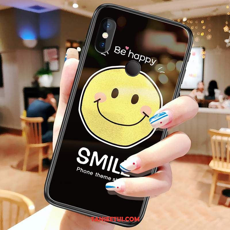 Etui Redmi Note 6 Pro Telefon Komórkowy Czarny Czerwony, Futerał Redmi Note 6 Pro Smile Szkło Hartowane Mały Beige