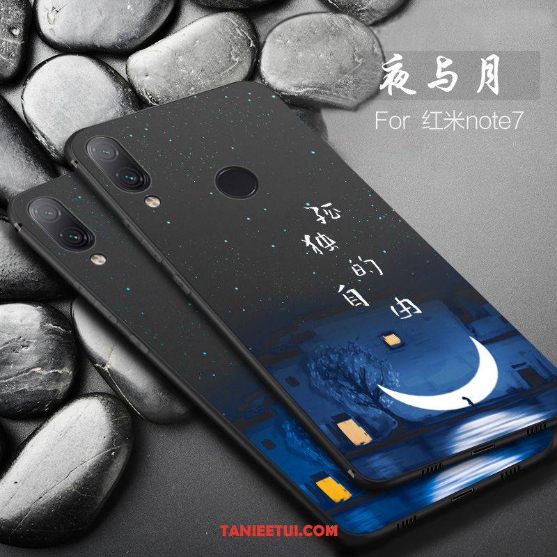 Etui Redmi Note 7 All Inclusive Czarny Kreatywne, Obudowa Redmi Note 7 Zakochani Anti-fall Osobowość Beige