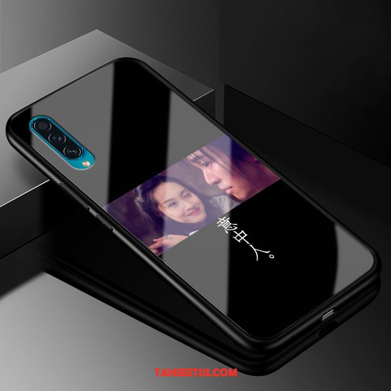 Etui Samsung Galaxy A30s Zakochani Czarny Proste, Obudowa Samsung Galaxy A30s Szkło Telefon Komórkowy Osobowość