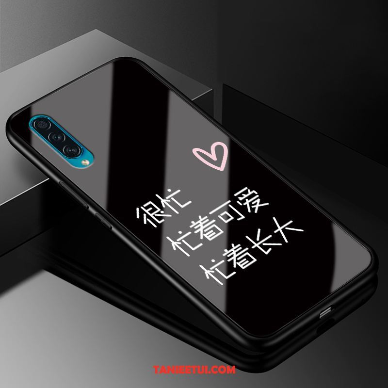 Etui Samsung Galaxy A30s Zakochani Czarny Proste, Obudowa Samsung Galaxy A30s Szkło Telefon Komórkowy Osobowość
