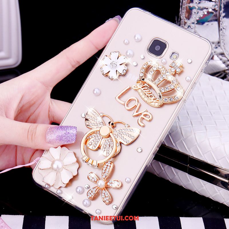 Etui Samsung Galaxy A5 2016 Telefon Komórkowy Gwiazda Ring, Futerał Samsung Galaxy A5 2016 Silikonowe Pawie Champagner Farbe