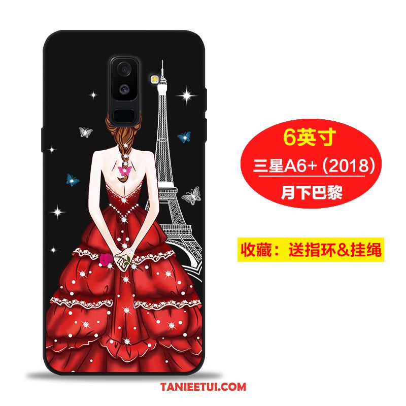 Etui Samsung Galaxy A6+ Gwiazda Ochraniacz Telefon Komórkowy, Futerał Samsung Galaxy A6+ Różowy Silikonowe Czerwony