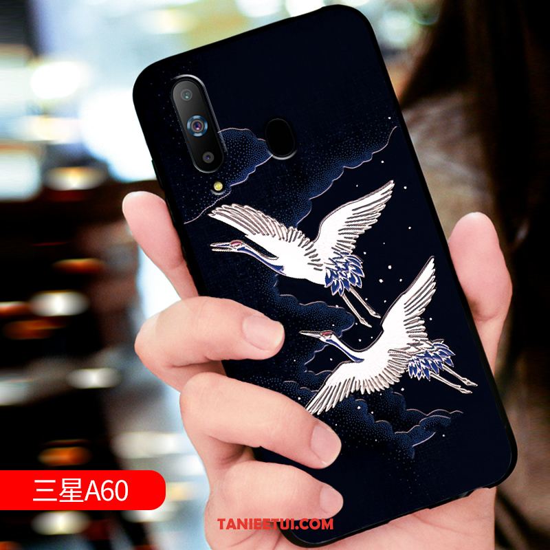 Etui Samsung Galaxy A60 Silikonowe Niebieski Gwiazda, Obudowa Samsung Galaxy A60 Ochraniacz Telefon Komórkowy Anti-fall