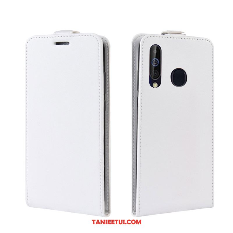 Etui Samsung Galaxy A60 Skórzany Futerał Biały Gwiazda, Pokrowce Samsung Galaxy A60 Ochraniacz Portfel Telefon Komórkowy