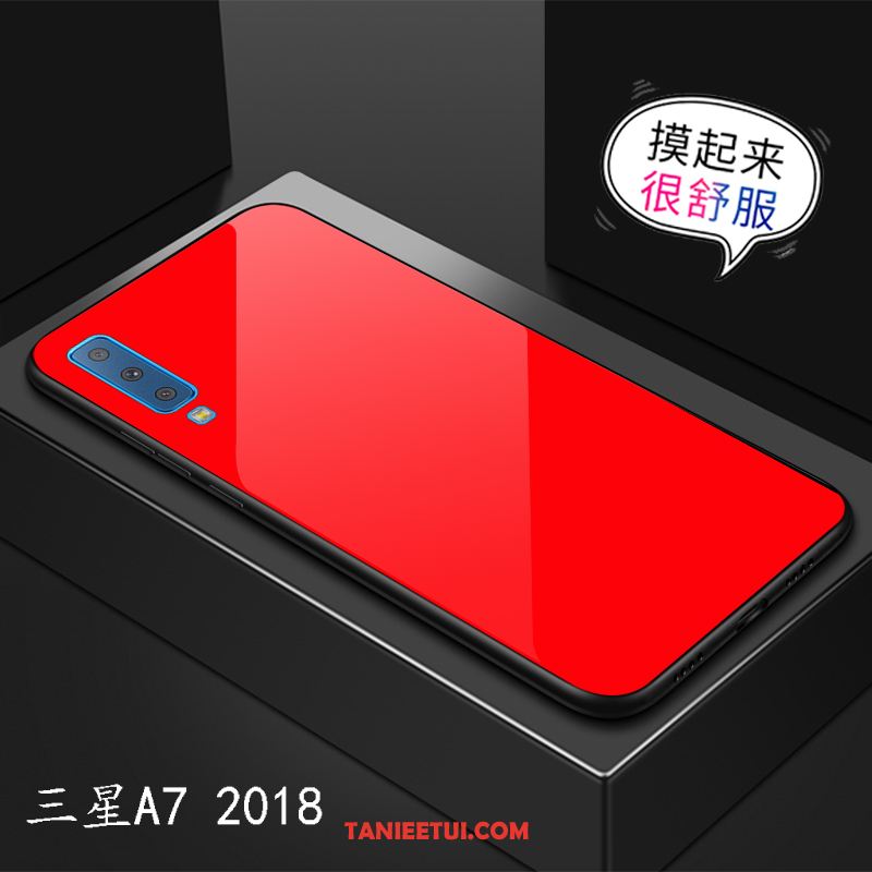 Etui Samsung Galaxy A7 2018 Szkło Różowe Jednolity Kolor, Futerał Samsung Galaxy A7 2018 Gwiazda Telefon Komórkowy Anti-fall