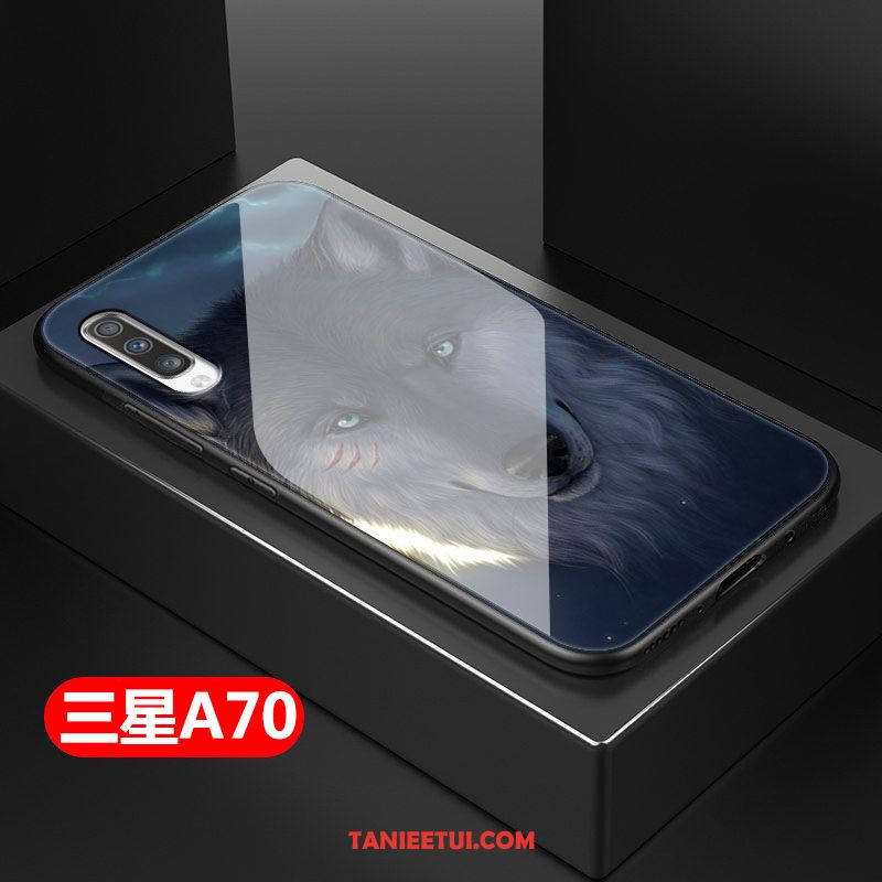 Etui Samsung Galaxy A70 Moda Proste Czarny, Obudowa Samsung Galaxy A70 Silikonowe All Inclusive Szkło