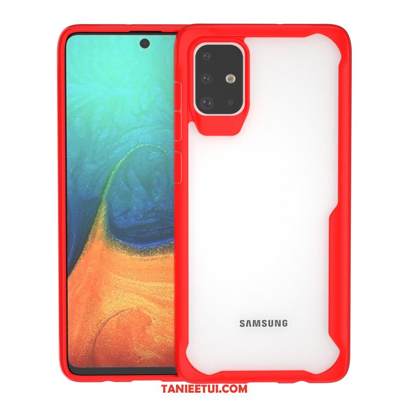 Etui Samsung Galaxy A71 Gwiazda Jednolity Kolor Ochraniacz, Obudowa Samsung Galaxy A71 Przezroczysty Czerwony Telefon Komórkowy