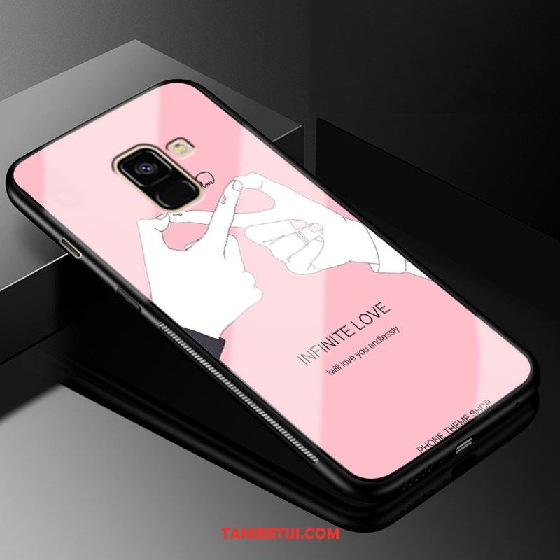 Etui Samsung Galaxy A8 2018 Ochraniacz Gwiazda Szkło, Obudowa Samsung Galaxy A8 2018 Telefon Komórkowy Osobowość Czarny
