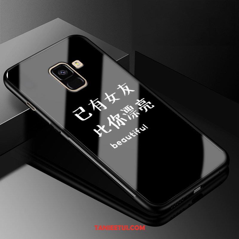 Etui Samsung Galaxy A8 2018 Szkło Hartowane Telefon Komórkowy Tendencja, Futerał Samsung Galaxy A8 2018 Ochraniacz Czerwony Gwiazda