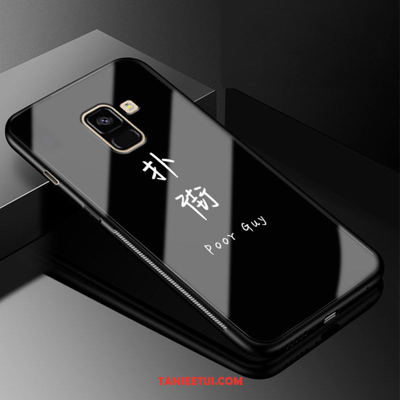 Etui Samsung Galaxy A8 2018 Szkło Hartowane Telefon Komórkowy Tendencja, Futerał Samsung Galaxy A8 2018 Ochraniacz Czerwony Gwiazda