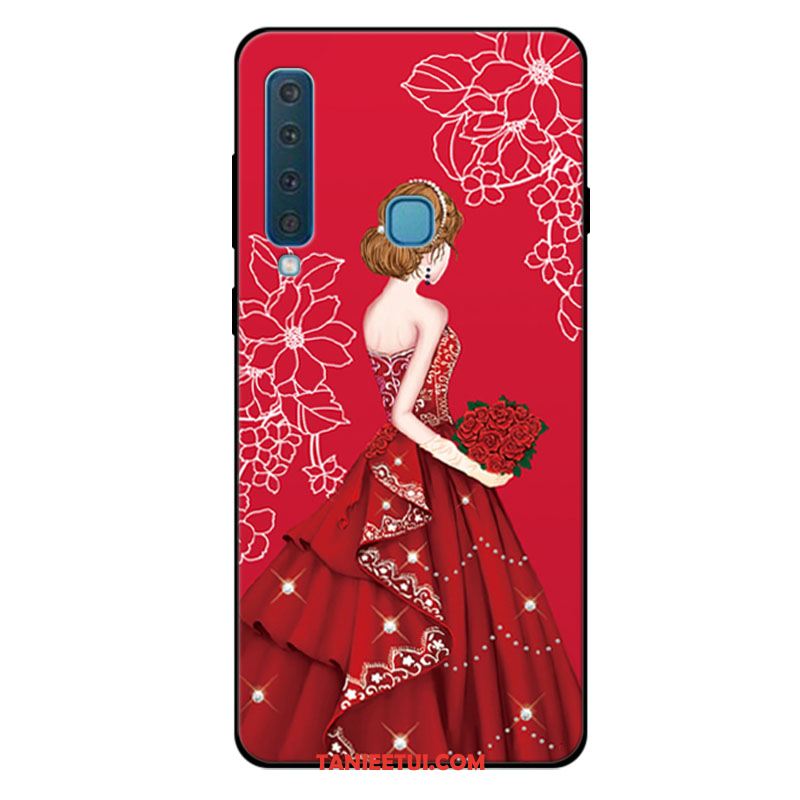 Etui Samsung Galaxy A9 2018 Czerwony Anti-fall All Inclusive, Futerał Samsung Galaxy A9 2018 Miękki Świeży Silikonowe