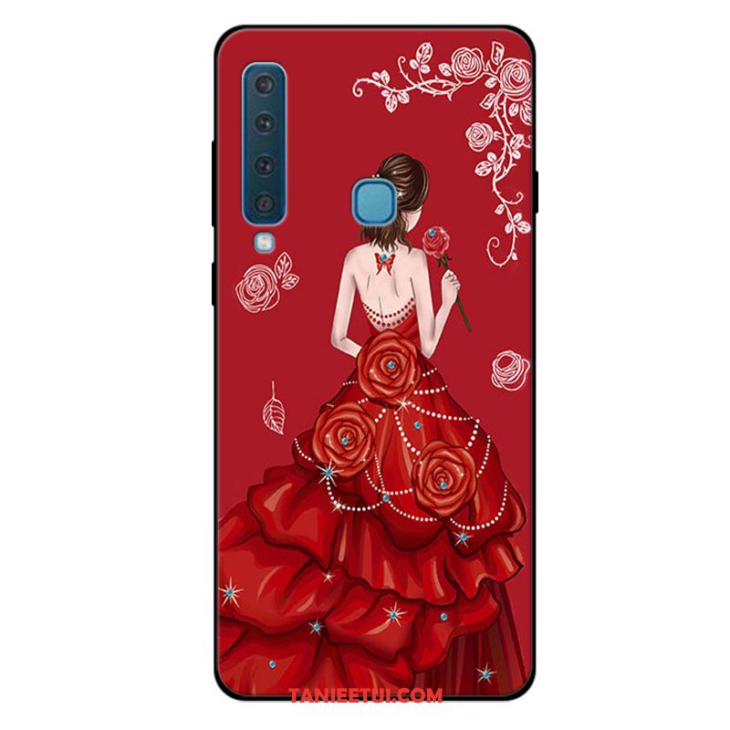 Etui Samsung Galaxy A9 2018 Czerwony Anti-fall All Inclusive, Futerał Samsung Galaxy A9 2018 Miękki Świeży Silikonowe