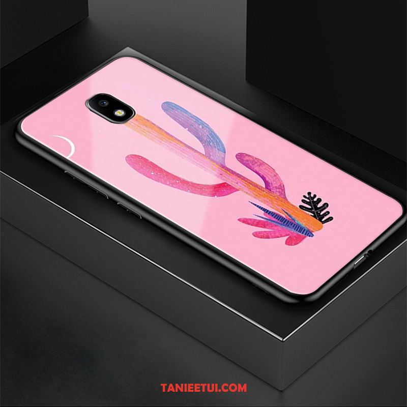 Etui Samsung Galaxy J3 2017 Gwiazda Miękki Szkło, Obudowa Samsung Galaxy J3 2017 Telefon Komórkowy All Inclusive Różowe