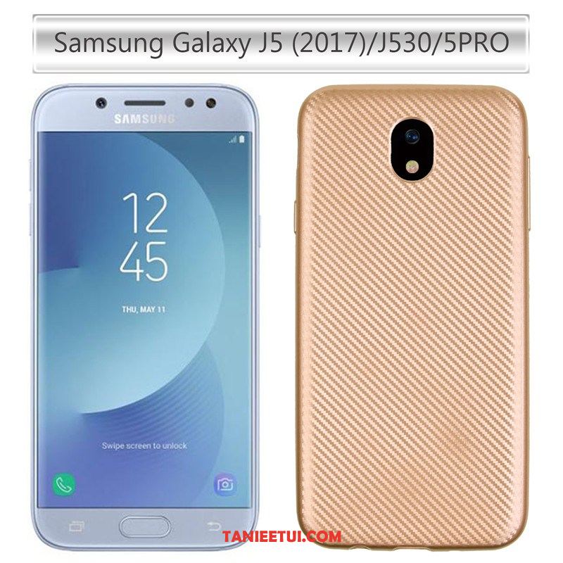 Etui Samsung Galaxy J5 2017 Ochraniacz Różowe Złoto Miękki, Pokrowce Samsung Galaxy J5 2017 Gwiazda Włókno Anti-fall