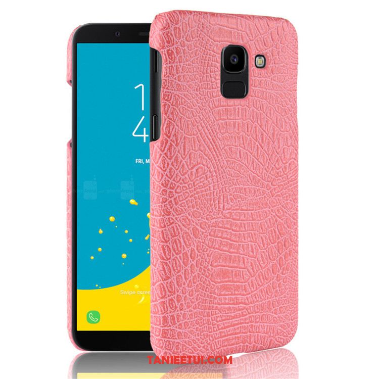 Etui Samsung Galaxy J6 Telefon Komórkowy Nubuku Gwiazda, Obudowa Samsung Galaxy J6 Trudno Czerwony Ochraniacz