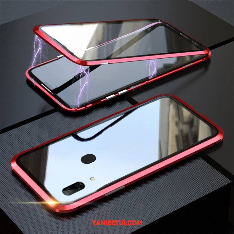 Etui Samsung Galaxy M20 Czerwony Netto Magnetyzm Przezroczysty, Pokrowce Samsung Galaxy M20 Telefon Komórkowy Dwustronny Gwiazda