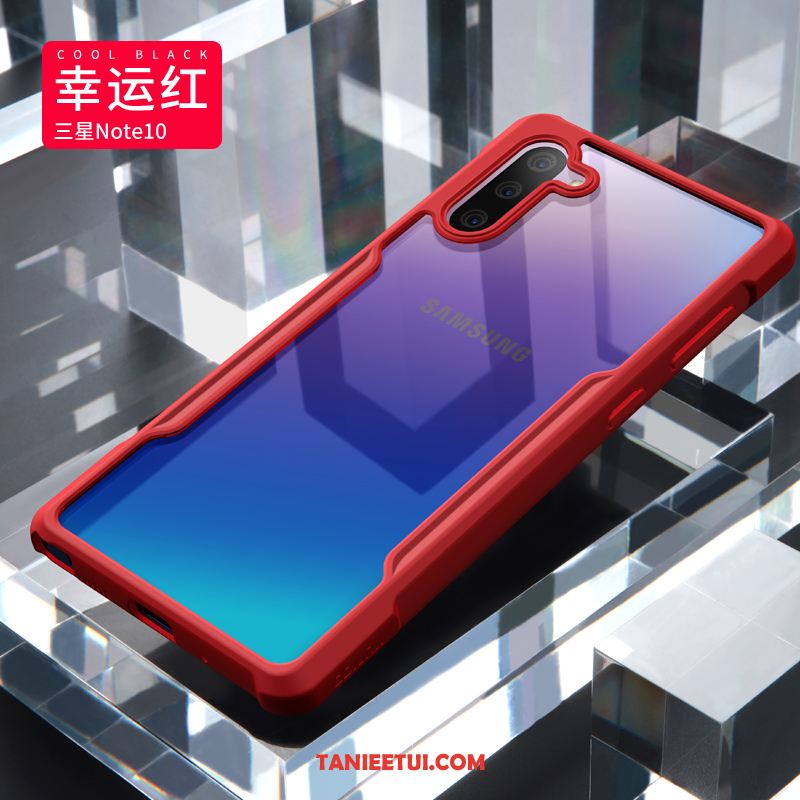 Etui Samsung Galaxy Note 10 Przezroczysty Czerwony Netto Modna Marka, Obudowa Samsung Galaxy Note 10 Telefon Komórkowy Silikonowe Gwiazda