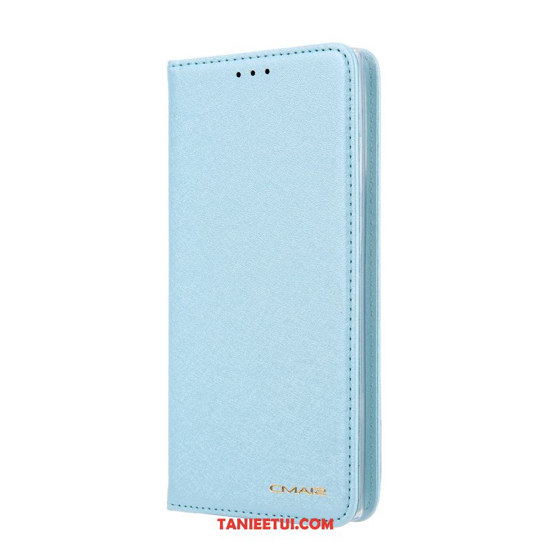 Etui Samsung Galaxy Note 10+ Skórzany Futerał Jasny Niebieski Gwiazda, Obudowa Samsung Galaxy Note 10+ Telefon Komórkowy Karta
