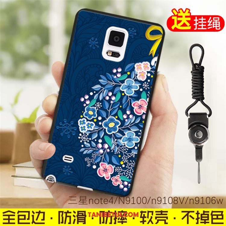 Etui Samsung Galaxy Note 4 Nubuku Gwiazda Niebieski, Obudowa Samsung Galaxy Note 4 Telefon Komórkowy Sztuczna Skóra Silikonowe