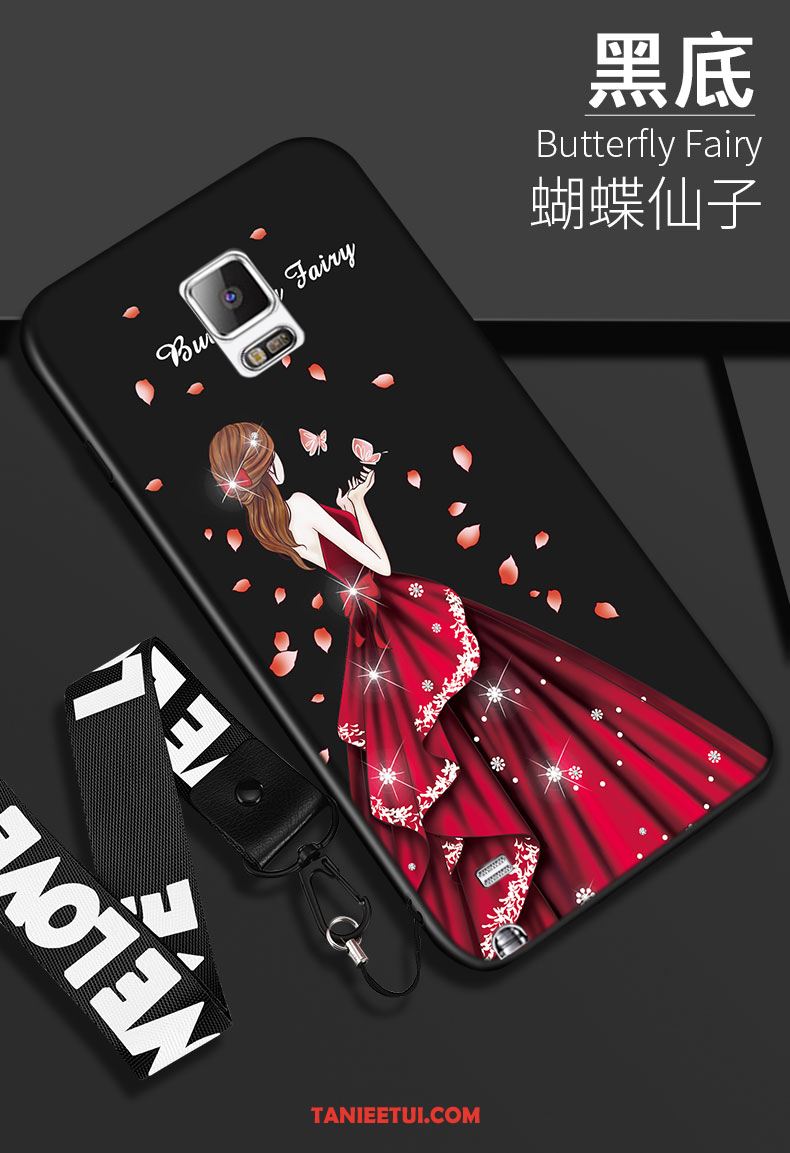 Etui Samsung Galaxy Note 4 Ochraniacz Czarny Silikonowe, Futerał Samsung Galaxy Note 4 Wiszące Ozdoby Piękny Anti-fall