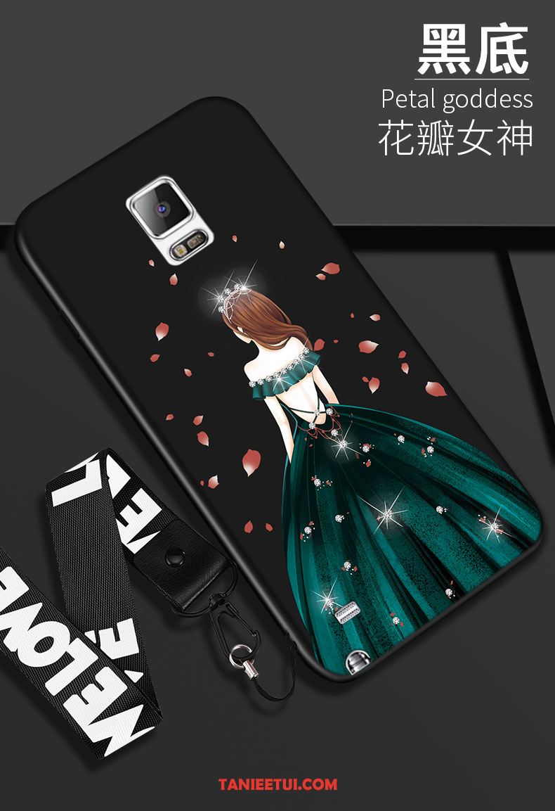 Etui Samsung Galaxy Note 4 Ochraniacz Czarny Silikonowe, Futerał Samsung Galaxy Note 4 Wiszące Ozdoby Piękny Anti-fall