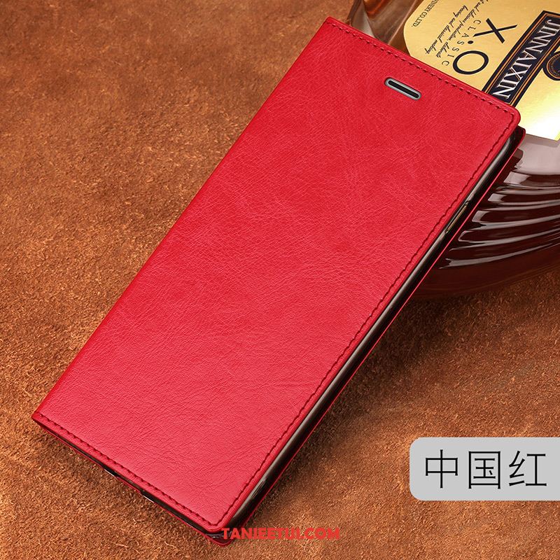 Etui Samsung Galaxy Note 4 Ochraniacz Prawdziwa Skóra Cienkie, Obudowa Samsung Galaxy Note 4 Telefon Komórkowy Gwiazda Czerwony