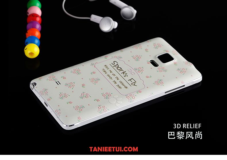 Etui Samsung Galaxy Note 4 Tylna Pokrywa Czerwony Telefon Komórkowy, Obudowa Samsung Galaxy Note 4 Gwiazda Relief Cienkie