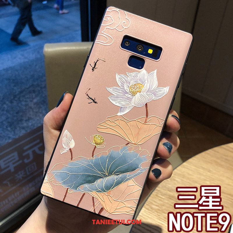 Etui Samsung Galaxy Note 9 Kwiatowa Gwiazda Telefon Komórkowy, Futerał Samsung Galaxy Note 9 Chiński Styl Różowe Ochraniacz