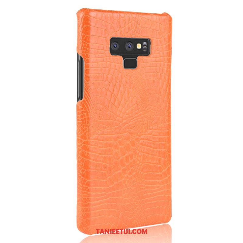 Etui Samsung Galaxy Note 9 Ochraniacz Czerwony Wzór Krokodyla, Pokrowce Samsung Galaxy Note 9 Vintage Torby Nubuku Orange