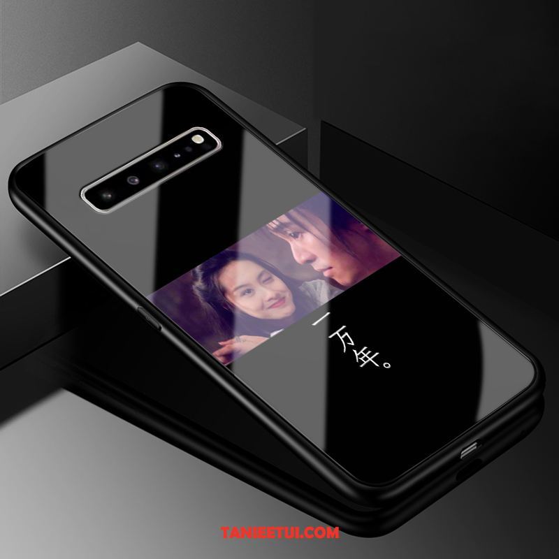 Etui Samsung Galaxy S10 5g Czarny Szkło Ochraniacz, Obudowa Samsung Galaxy S10 5g Trudno Gwiazda Telefon Komórkowy