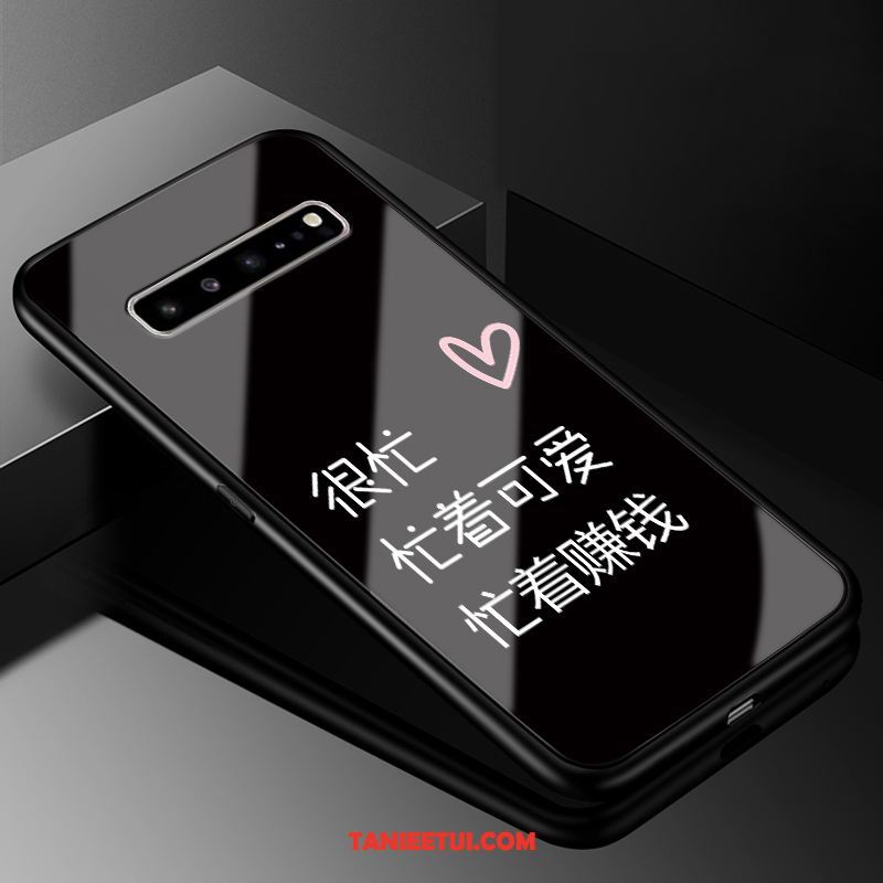 Etui Samsung Galaxy S10 5g Czarny Szkło Ochraniacz, Obudowa Samsung Galaxy S10 5g Trudno Gwiazda Telefon Komórkowy