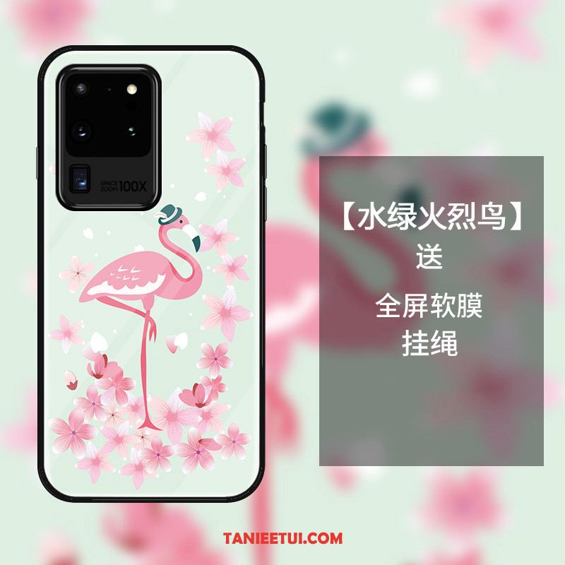 Etui Samsung Galaxy S20 Ultra Różowe Ochraniacz Gwiazda, Obudowa Samsung Galaxy S20 Ultra Szkło Telefon Komórkowy Ptak
