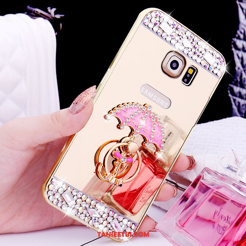 Etui Samsung Galaxy S6 Edge Metal Telefon Komórkowy Ochraniacz, Futerał Samsung Galaxy S6 Edge Klejnoty Kolor Lustro Champagner Farbe