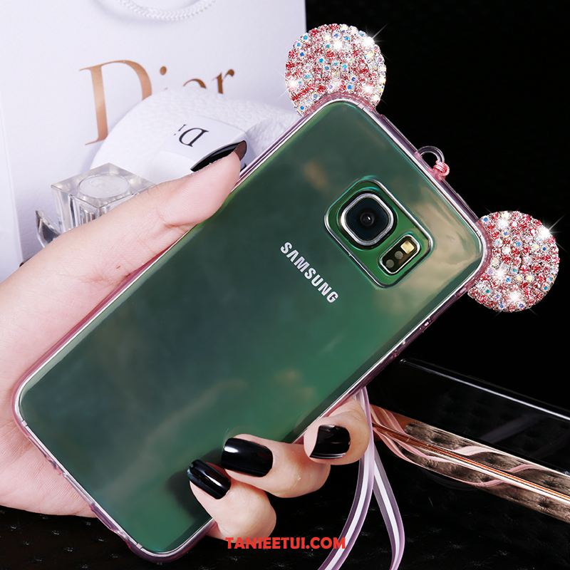 Etui Samsung Galaxy S6 Edge Ochraniacz Rhinestone Luksusowy, Futerał Samsung Galaxy S6 Edge Silikonowe Telefon Komórkowy Gwiazda